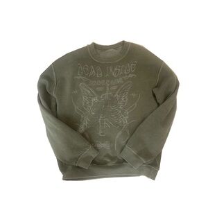 Olive Graphic Crewneck Sweatshirt - Hot Topic
